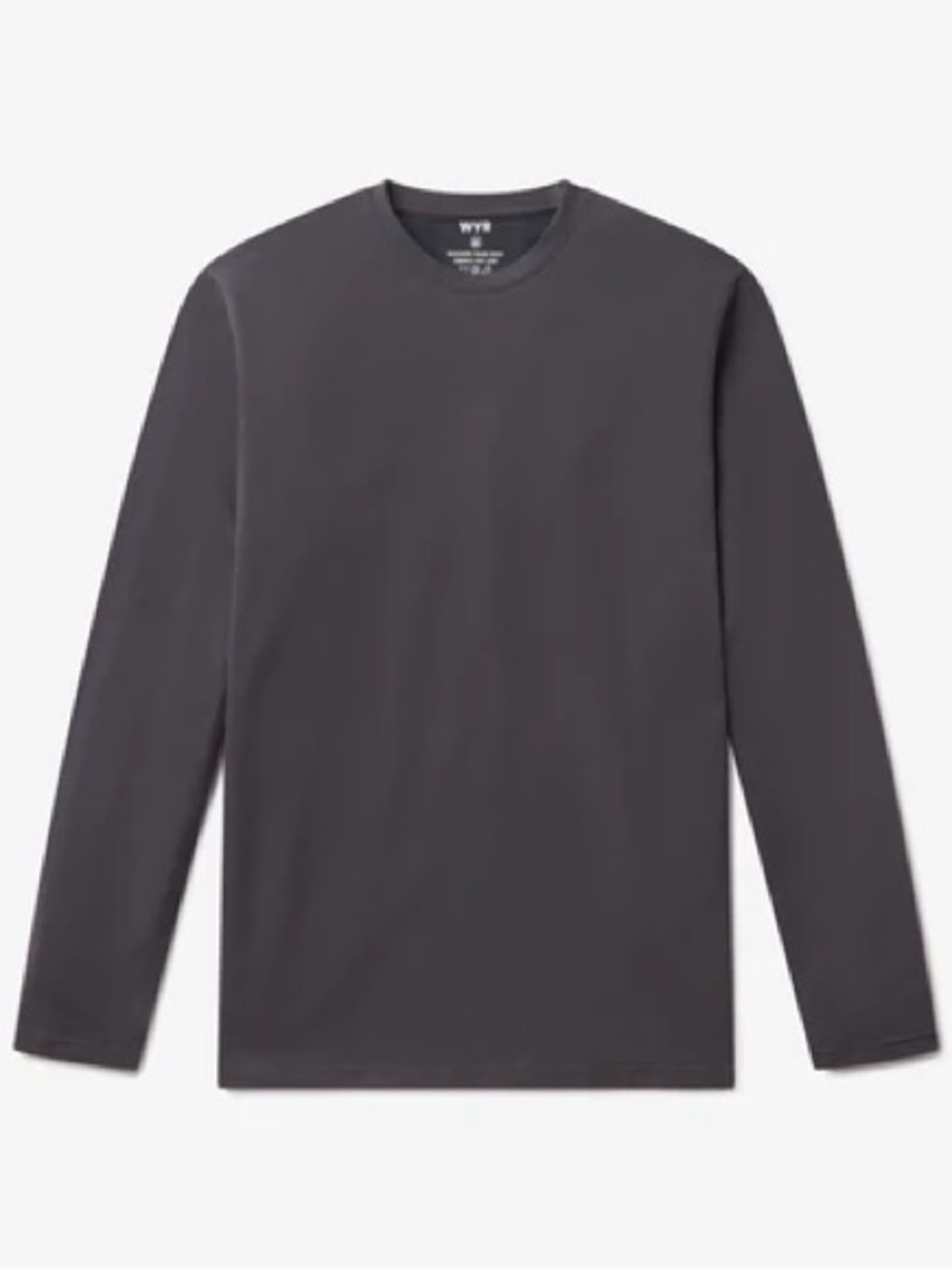WYR Wear Men’s Long-Sleeve Signature Classic Tee - Charcoal